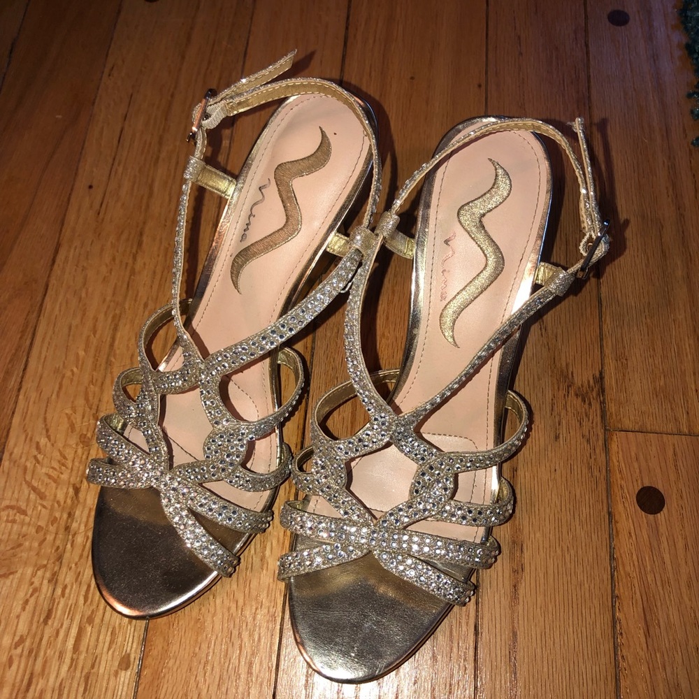 Silver Wedge High Heels